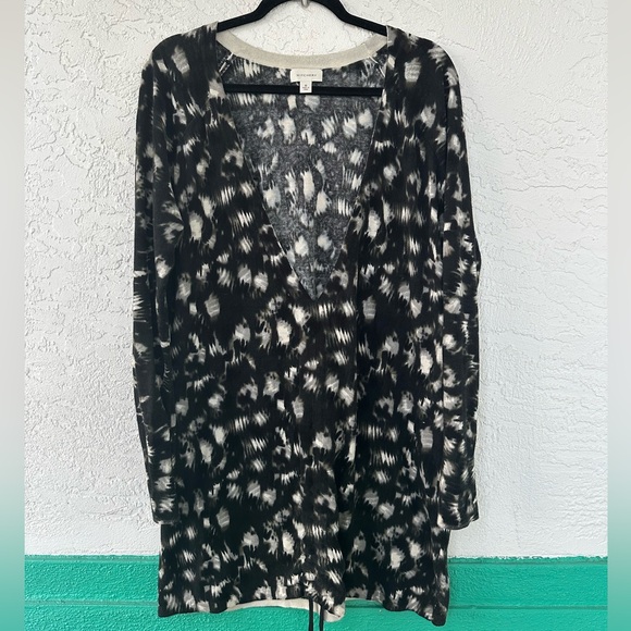 Witchery Leopard Dress Medium Animal Cotton Mini Long Sleeve - Picture 2 of 10